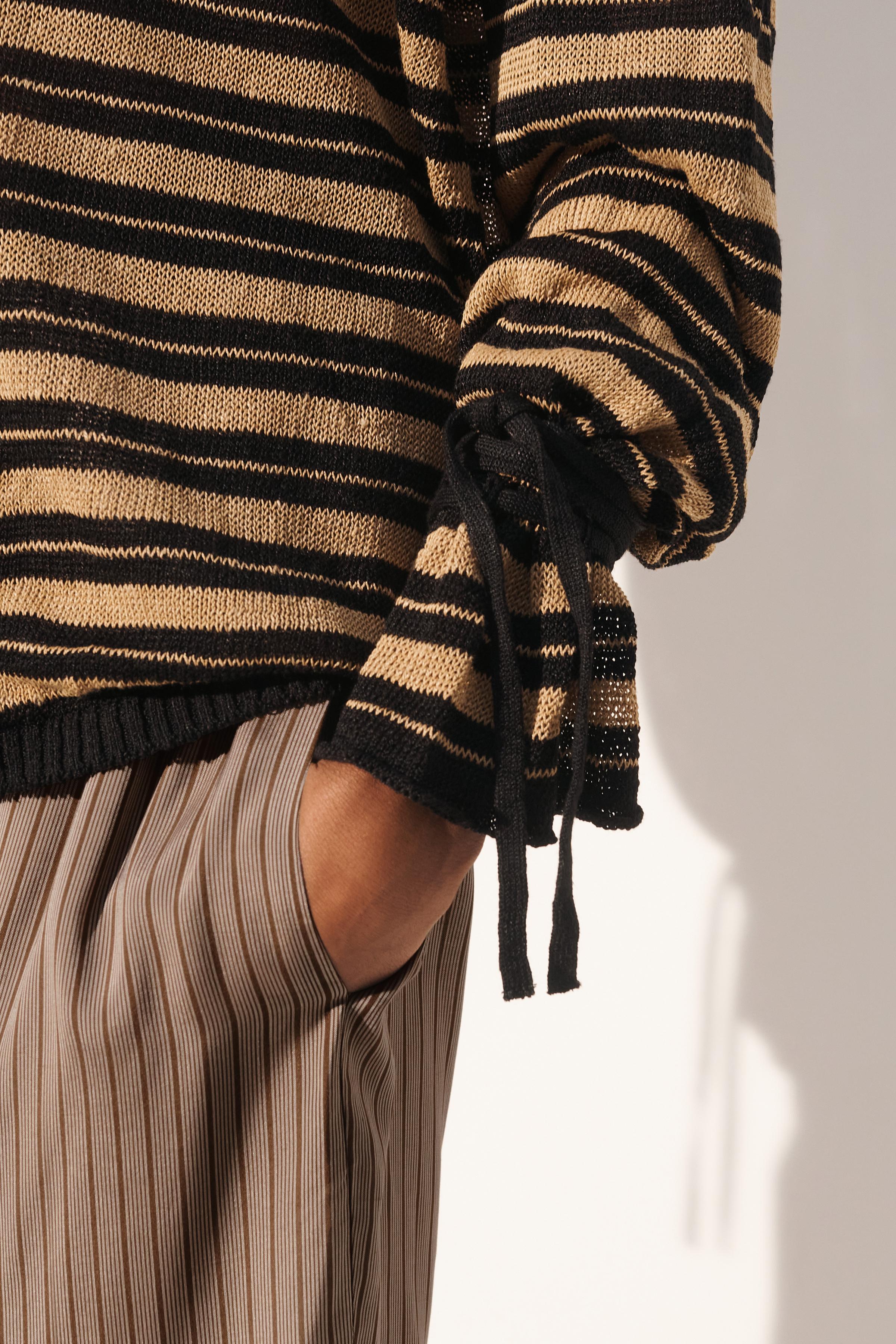 PULL À RAYURES LIN - VISCOSE